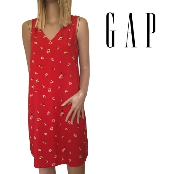 Gap Floral Shift Dress Rayon sleeveless lightweight Summer Versatile - Picture 1 of 13